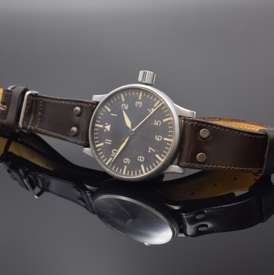 THOMMEN / WEMPE Chronometer-Werke Hamburg Flieger B-Uhr FL 23883, Deutschland/Schweiz um 1940, grau lackiertes Metallgeh., Bauart: Thommen, ...