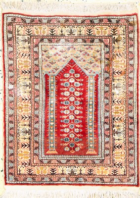Seiden Kayseri, Türkei, Mitte 20.Jhd, reineNaturseide, ca. 54 x 42 cm, EHZ: 2