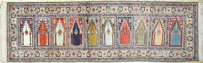 Kayseri"Saf", Türkei, Mitte 20.Jhd, Wolle auf Baumwolle, ca. 190 x 62 cm, EHZ: 2