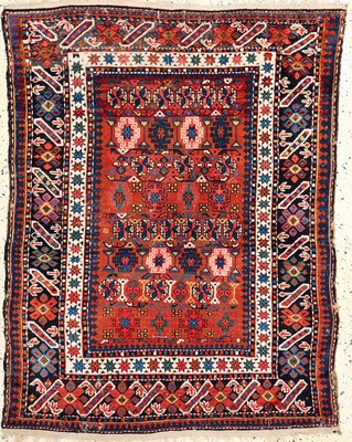 Kazak antik, Kaukasus, um 1900, Wolle auf Wolle, ca. 150 x 117 cm, EHZ: 3, (restauriert)