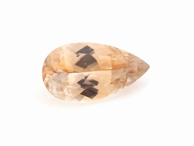 Loser Zirkon, ca. 6.00 ct, facett. Tropfen,bräunlich