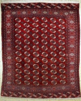 Tekke Hauptteppich antik, Turkmenistan, um 1900, Wolle auf Wolle, ca. 294 x 240 cm, EHZ: 3