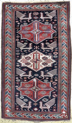Antiker Schirwan, Kaukasus, um 1900, Wolle auf Wolle, ca. 200 x 120 cm, EHZ: 3