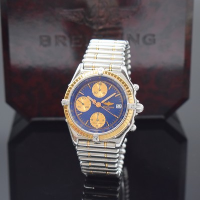 BREITLING Chronomat Herrenarmbanduhr Referenz C13048, Schweiz um 1994, Automatik, Geh. in Edelstahl/Rosegold komb. inkl. orig. Roleauxband m. dopp. ...