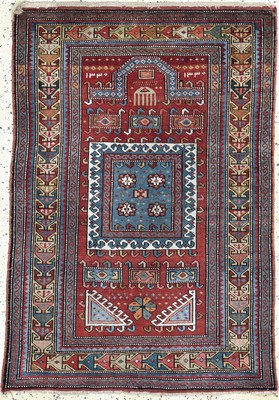 Antiker"Fachalo"Kazak, Kaukasus, datiert 1330(1909), Wolle auf Wolle, ca. 140 x 95 cm, EHZ: 2, (gleichmäßig dünn)