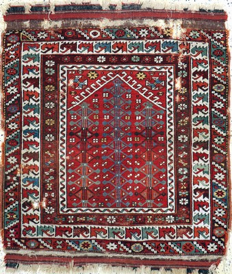 Antiker Bergama, Türkei, 19.Jhd, Wolle auf Wolle, ca. 124 x 112 cm, EHZ: 4
