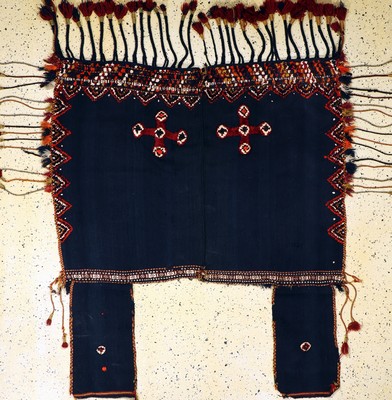 Ghaschgai"Pferdedecke", Persien, Anfang 20.Jhd, Wolle auf Wolle, ca. 166 x 145 cm, EHZ: 2