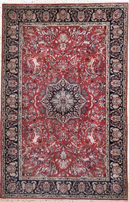 Esfahan fein, China, Ende 20.Jhd, Korkwolleauf Seide, ca. 196 x 128 cm, ca. 1,0 Mio. Kn/qm, EHZ: 2