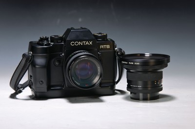 Contax RTS III mit zwei Objektiven, nach 1990 , 025293, Objektive Carl Zeiss Planar 50mm 1:1.4 und Carl Zeiss Distagon 18mm 1:4, Gebrauchsspuren