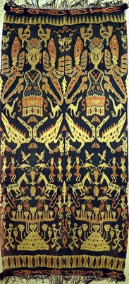 Sumba Ikat, Indonesien, Anfang 20.Jhd, Baumwolle, ca. 270 x 130 cm, EHZ: 2