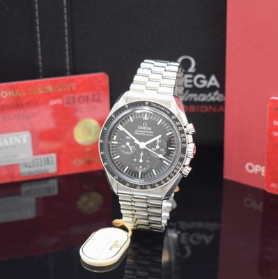 OMEGA Armbandchronograph Speedmaster Professional Moonwatch Referenz 310.30.42.50.01.001, Handaufzug, Chronometer in Edelstahl inkl. orig. ...