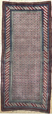 Antiker Kazak, Kaukasus, 19.Jhd, Wolle auf Wolle, ca. 200 x 96 cm, EHZ: 2-3, (kleine Restaurierungen)