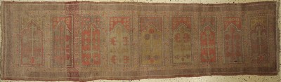 Khotan"Saf"antik, Turkestan, um 1900, Wolleauf Baumwolle, ca. 270 x 80 cm, EHZ: 3, (kleiner Restaurierung).