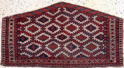 Yomud"Asmalyk"antik, Turkmenistan, 19.Jhd, Wolle auf Wolle, ca. 120 x 67 cm, EHZ: 3-4