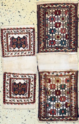 2"Doppeltaschen", Persien, Anfang 20.Jhd, Wolle auf Baumwolle, ca. 68 x 23 cm, EHZ: 3