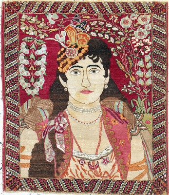 Kerman Lawar antik, Persien, 19.Jhd, Wolle auf Baumwolle, ca. 75 x 65 cm, EHZ: 3