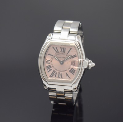 CARTIER Roadster Damenarmbanduhr Referenz 2675, Schweiz um 2005, quarz, Edelstahlgeh. inkl. orig. Gliederband m. dopp. Faltschl., Boden 4-fach ...