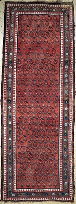 Antiker Kelardascht, Persien, datiert 1338(1917), Wolle auf Wolle, ca. 350 x 130 cm,EHZ: 3, (alte restaurierungen)