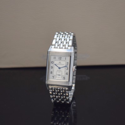 Jaeger-LeCoultre Armbanduhr Reverso Grande Taille Referenz 270.8.62, Handaufzug, Schweiz um 2000, um 180 Grad drehbares Edelstahl-Wendegehäuse inkl. ...
