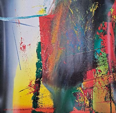 Gerhard Richter, geb. 1932 Dresden, Titel: D.G. Collection of Contemporary Art, Farboffset, handsign., ca. 117x117 cm, herausgeber: Achenbach Edition ...