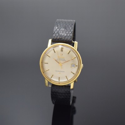 OMEGA Herrenarmbanduhr Constellation Chronometer in GG 750/000 Referenz 168.010/11, Schweiz um 1968, verschr. Boden m. Darst. Sternwarte u. ...