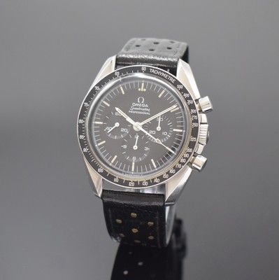 OMEGA Speedmaster Professional Armbandchronograph Referenz 145022-71ST, Schweiz um 1971, Handaufzug, Edelstahlgeh. inkl. Lederband m. orig. ...