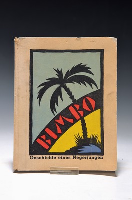 Ruth Endler, (geb. 1906 Lahr): Bimbo. Geschichte vom unfolgsamen Negerkind, Karlsruhe, Volk und Zeit o.J. (1948), 8°, 12Bl., mit 11 expressiven ...