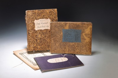 4 Notenbücher aus dem Besitz der Familien Bassermann/Jordan (Pfalz), Mitte/Ende 19.Jh. , Heinrich Zeuner: Ouverture aus der Oper "Das Concert ...