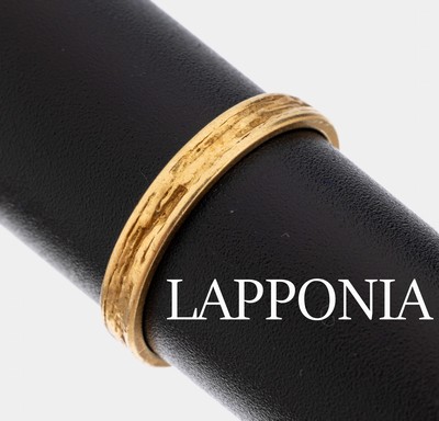 18 kt Gold LAPPONIA Ring, Finnland 1976, GG 750/000, typ. Lapponia-Design, RW 51, ca. 2.2 g, sign. und num.