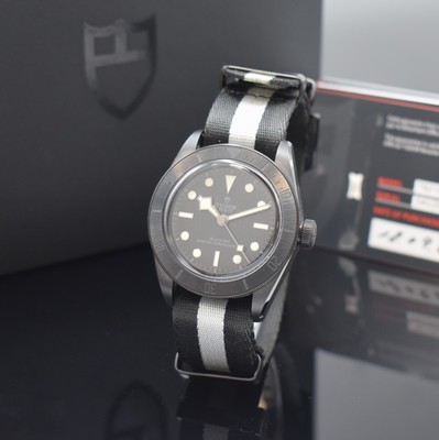 TUDOR Black Bay Master Chronometer im Keramikgehäuse Referenz 79210CNU, Schweiz lt. orig. Papier verk. 2021, Automatik, schwarzes, beids. vergl. ...