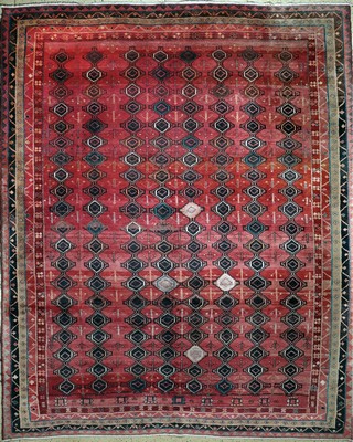 Hamadan alt, Persien, Anfang 20.Jhd, Wolle auf Baumwolle, ca. 370 x 305 cm, EHZ: 3