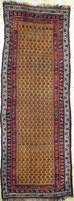 Antiker Kordi Dorfteppich, Persien, 19.Jhd,Wolle auf Wolle, ca. 300 x 110 cm, EHZ: 4