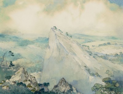 Ernest Pierre Guerin, 1887 Rennes-1952, Quiberon, Frankreich, Aquarell, "Foret de Paimpont, Bretagne", rechts unten bezeichnet und ...