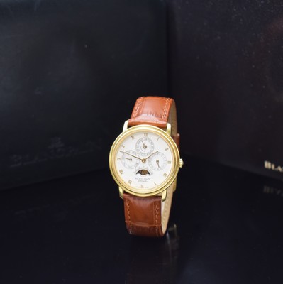 BLANCPAIN Villeret Armbanduhr mit "Ewigem Kalender" Referenz 5495 in GG 750/000, Schweiz verk. lt. beil. Garantie 08/1990, Automatik, ...