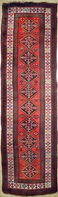 Kelardascht antik, Persien, um 1900, Wolle auf Wolle, ca. 430 x 123 cm, EHZ: 3-4