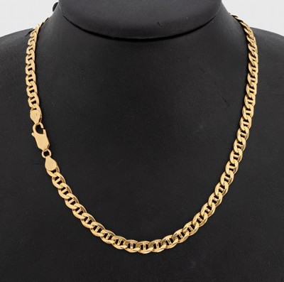 18 kt Gold Collier, GG 750/000, L. ca. 64 cm, ca. 35.4 g