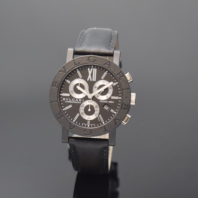 BULGARI Carbongold Armbandchronograph Referenz BB 38 CL CH, Schweiz um 2009 zum 125 Jährigen Jubiläum, quarz, Boden 4-fach verschr., orig. ...