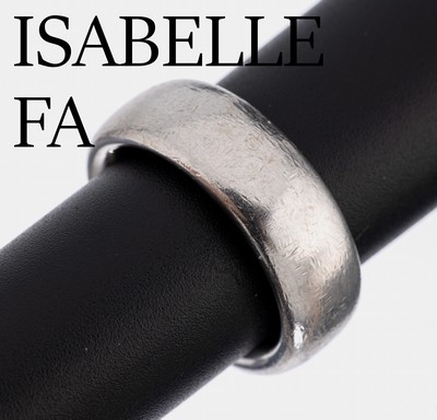 18 kt Gold ISABELLE FA Brillant-Ring, WG 750/000, schwere massive Ausführung, innenliegender Brillant ca. 0.02 ct feines Weiß/vs, RW 56, ca. 22.1 ...