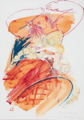Christiane Maether, geb. 1941, Sternentanz, übermalte Farbserigraphie, betitelt, sign. und dat. 93, ca. 58x41cm, PP, u.Gl., R. ca. 77x59cm