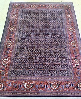 Täbriz fein(50 Raj), Persien, Anfang 20.Jhd, Korkwolle auf Baumwolle, ca. 500 x 370cm, EHZ: 2, (restauriert)
