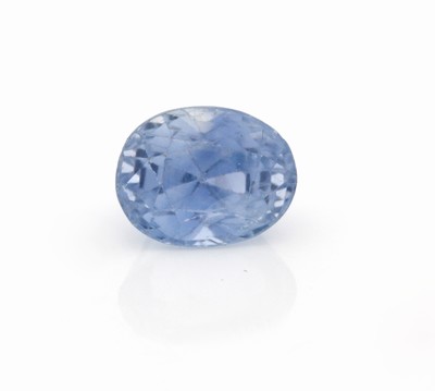 Loser Saphir, ca. 5.5 ct, ovalfacett., Ausfassware