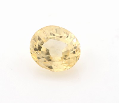Loser gelber Saphir, ca. 2.90 ct, ovalfacett.