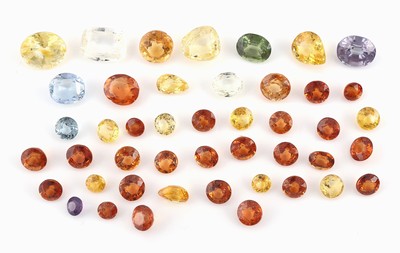 Lot lose Saphire, zus. ca. 19 ct, versch. Größen, Schliffformen und Farben