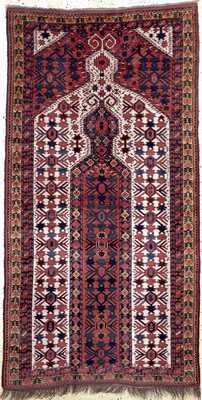 Beschir"Gebetsteppich"antik, Turkmenistan, 19.Jhd, Wolle auf Wolle, ca. 230 x 120 cm, EHZ: 2, (fachkundig restauriert)