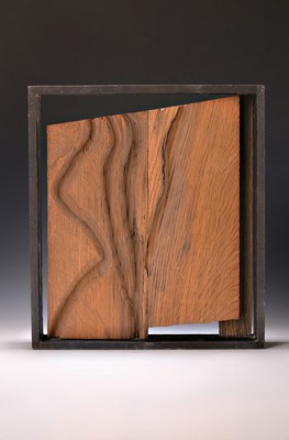 Hans Brockhage, 1925-2009 Schwarzenberg, Holzobjekt, geschnitzt, rückseitig sign. und dat. 85, ca. 37x33cm