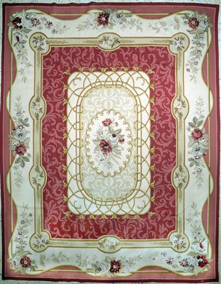 Aubusson"flachgewebt", China, Ende 20.Jhd, Wolle auf Baumwolle, ca. 300 x 234 cm, EHZ: 1-2