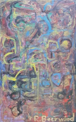 Rudi Baerwind, 1910-1982 Mannheim, Abstrakte Komposition, Öl/Lwd, rechts unten sign., ca. 140x90cm