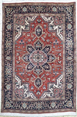 Heriz, Persien, Mitte 20.Jhd, Wolle auf Baumwolle, ca. 219 x 147 cm, EHZ: 2