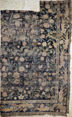 Früher Louis-Carpet Fragment, Frankreich, 17.Jhd, Wolle auf Baumwolle, ca. 264 x 162 cm,EHZ: 4
