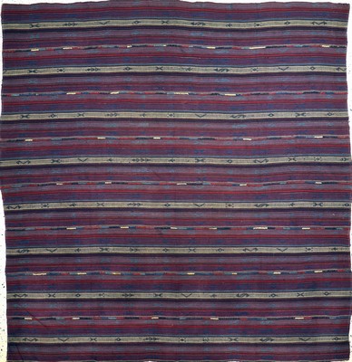 Djajim"Nomaden Decke", Persien, Anfang 20.Jhd, Wolle auf Wolle, ca. 214 x 204 cm, EHZ: 2(8 Bahnen)
